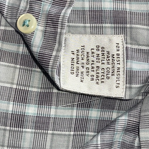 Clubhouse Collection Masters Size Large White Window Pane Button Down Cotton Men - Picture 6 of 10